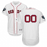 Red Sox White Men's 2018 World Series Champions Home Flexbase Customized Jersey,baseball caps,new era cap wholesale,wholesale hats